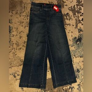 SPANX New Wideleg Front Seam Jeans 
Size Medium - Petite
 Vintage Indigo Color